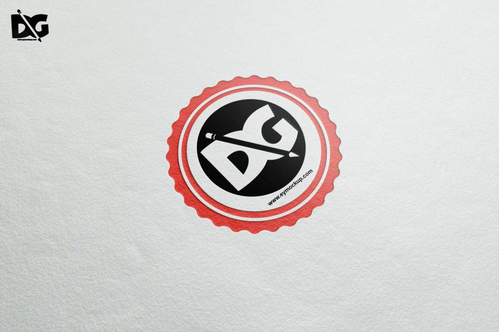 Paper Emboss Logo Mockup