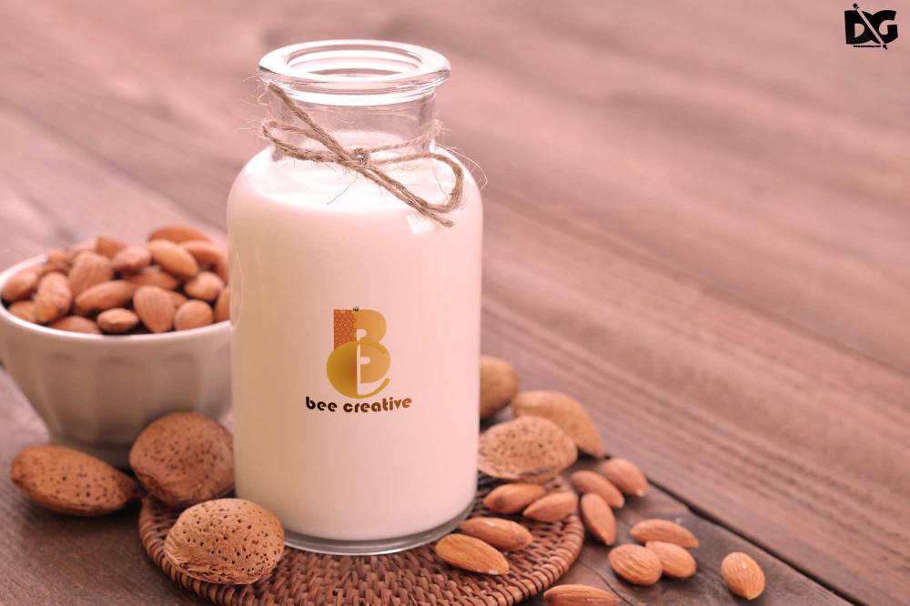 Premium Glass Bottle Logo Mockup