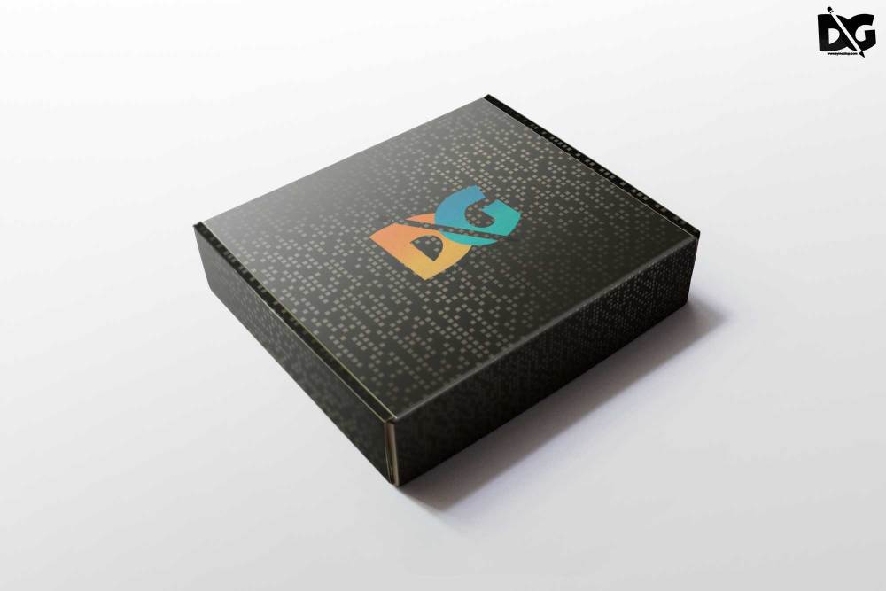 Free Black Rectangle Box Mockup