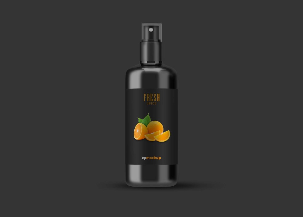 Free Big Spray Bottle Mockup - Graphicfolks
