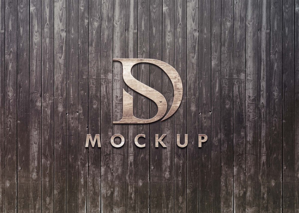 Free Brown 3D Logo Mockup - Graphicfolks