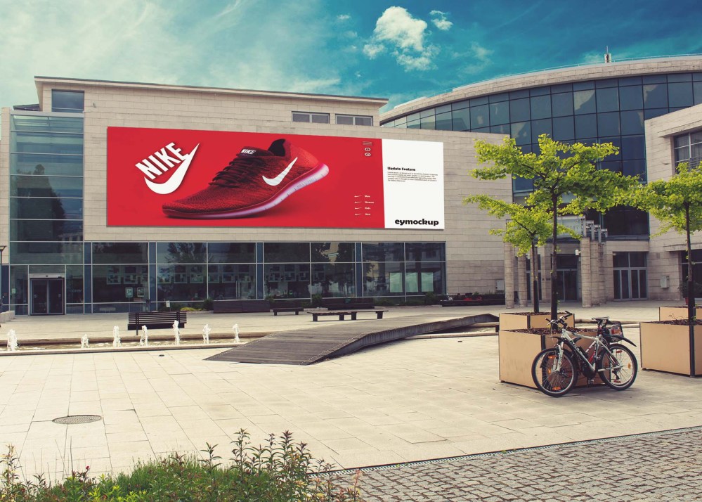 Free Building Billboard Mockup - Graphicfolks