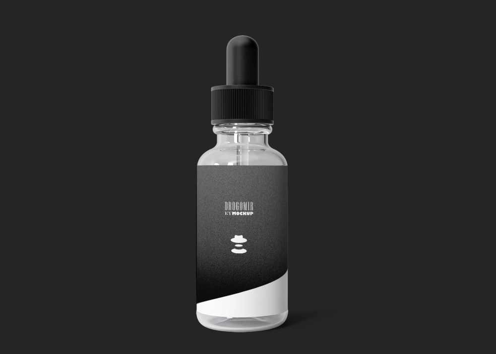 Free CBD Dropper Bottle Mockup - Graphicfolks