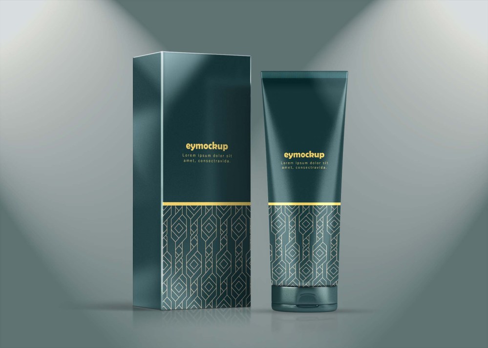 Free Cosmetic and Box Tube Mockup - Graphicfolks
