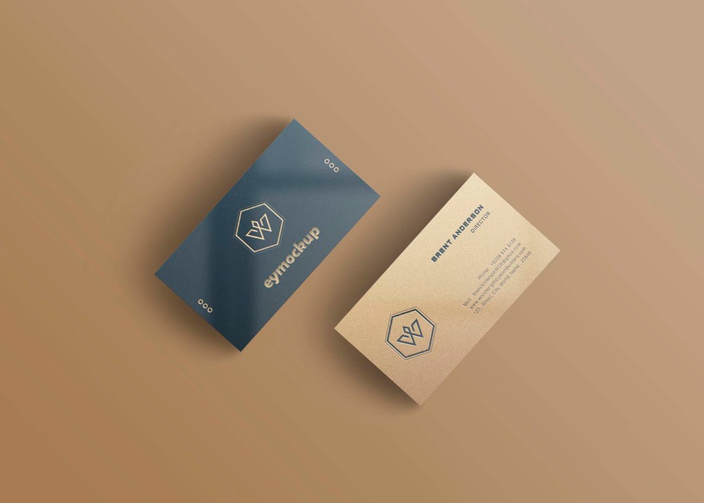 Free Front Business Cards Mockups - Graphicfolks
