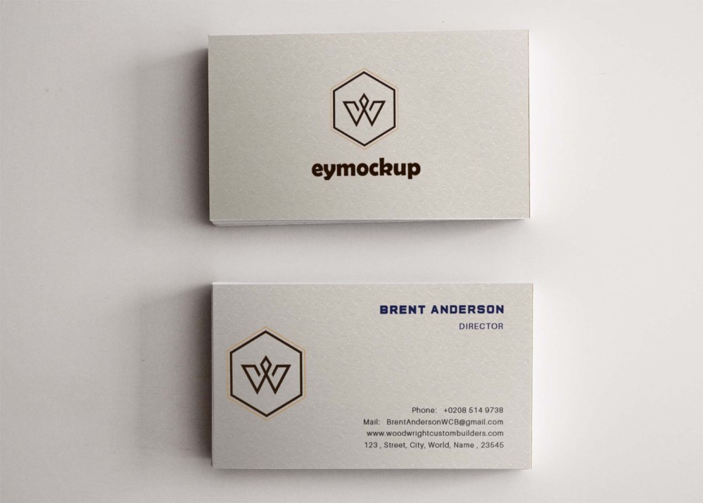Free Front Design Business Card Mockup - Graphicfolks