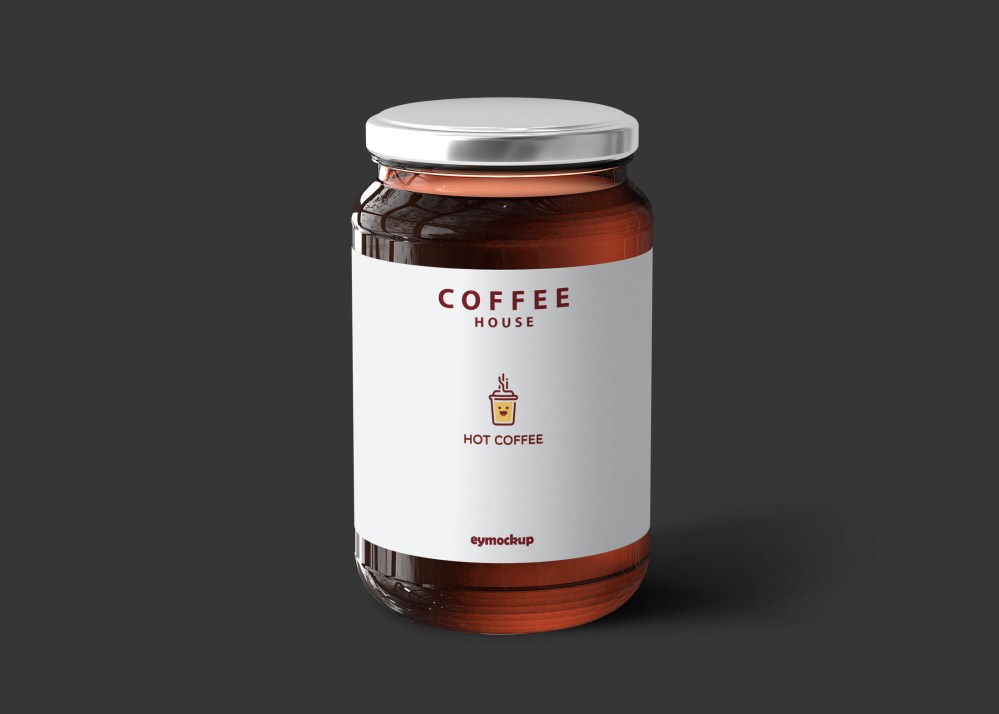 Free Glass Jar Mockup - Graphicfolks