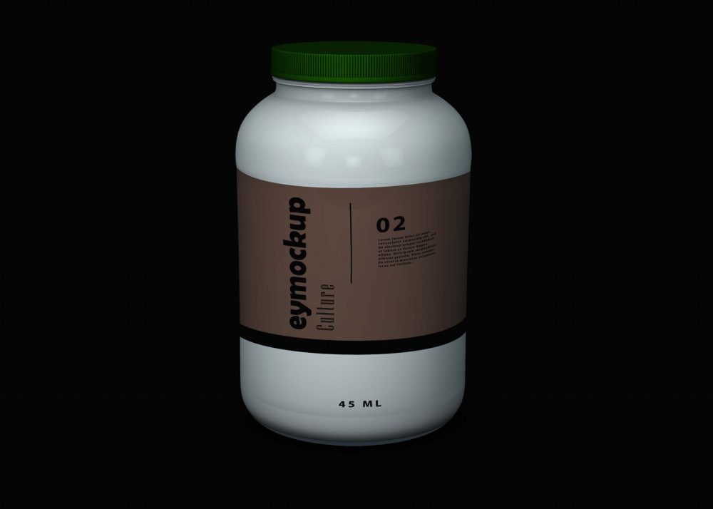 Free Health Supplement Bottle Mockup - Graphicfolks