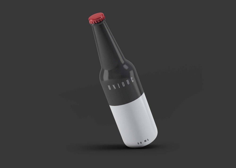 Free PSD Beer Bottle Mockup - Graphicfolks