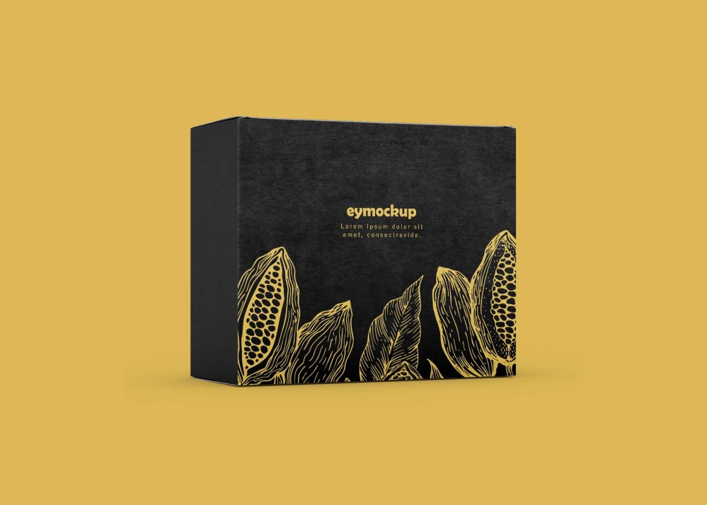 Free Premium Packaging Box Mockup - Graphicfolks