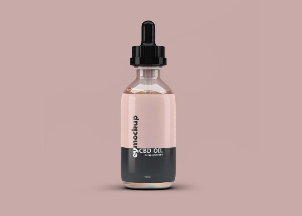 Free Simple Dropper Bottle Mockup - Graphicfolks