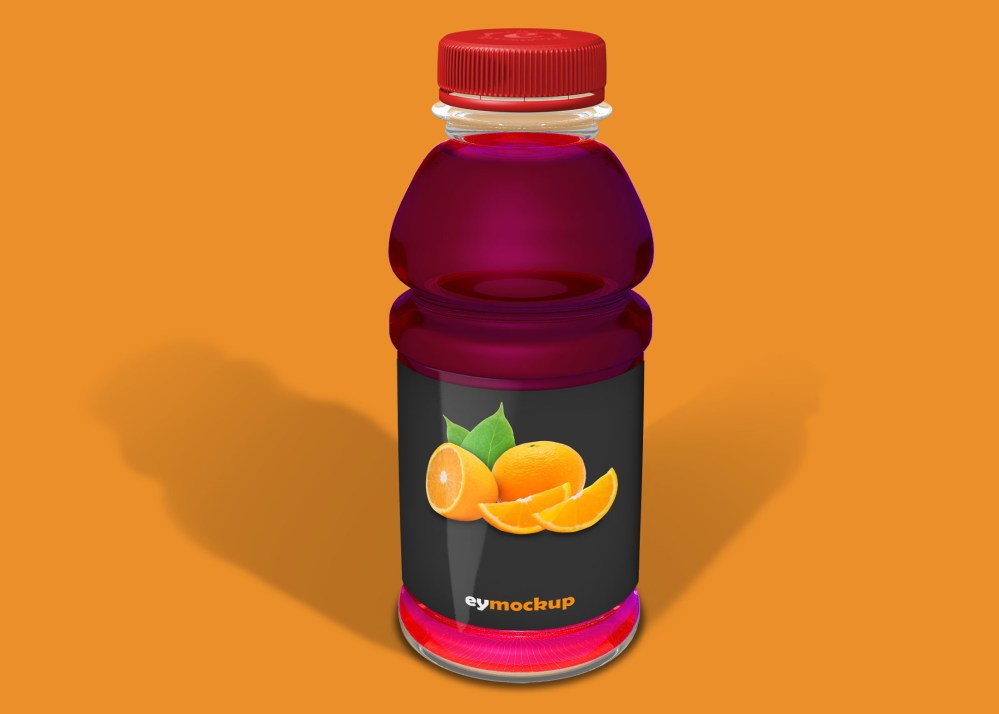 Free Small Juice Bottle Mockup - Graphicfolks