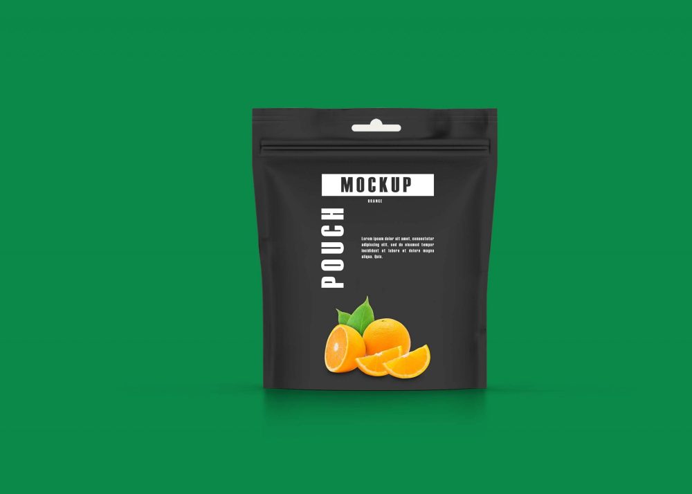 Free Stand UP Pouch Mockup - Graphicfolks