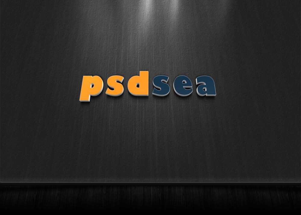 Free Wall 3D Logo Mockup - Graphicfolks