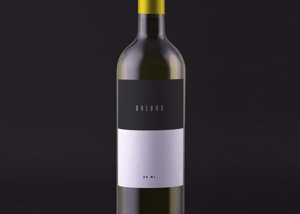 Free Wine PSD Bottle Mockup - Graphicfolks