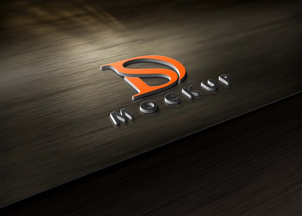 Free Wood Ply 3D Logo Mockup - Graphicfolks
