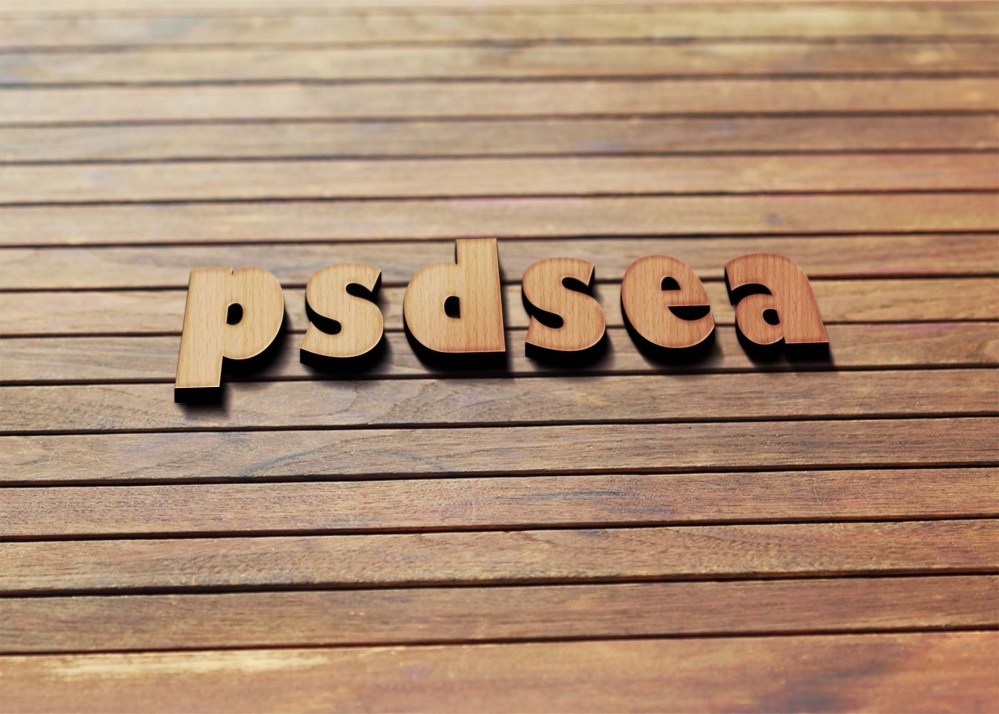 Free Wood Wall 3D Logo Mockup - Graphicfolks