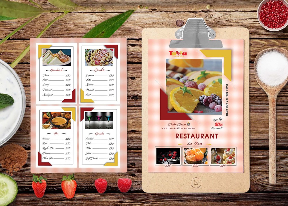 Free Desert Menu Template - Graphicfolks