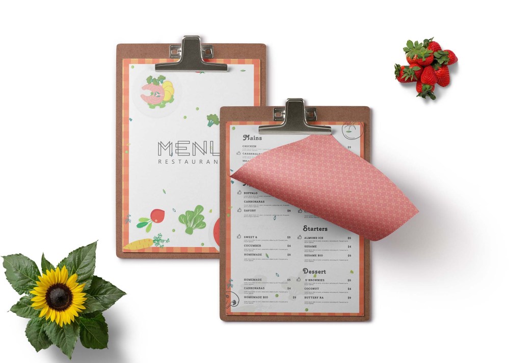Free Indian Menu Card for Dinner - Graphicfolks