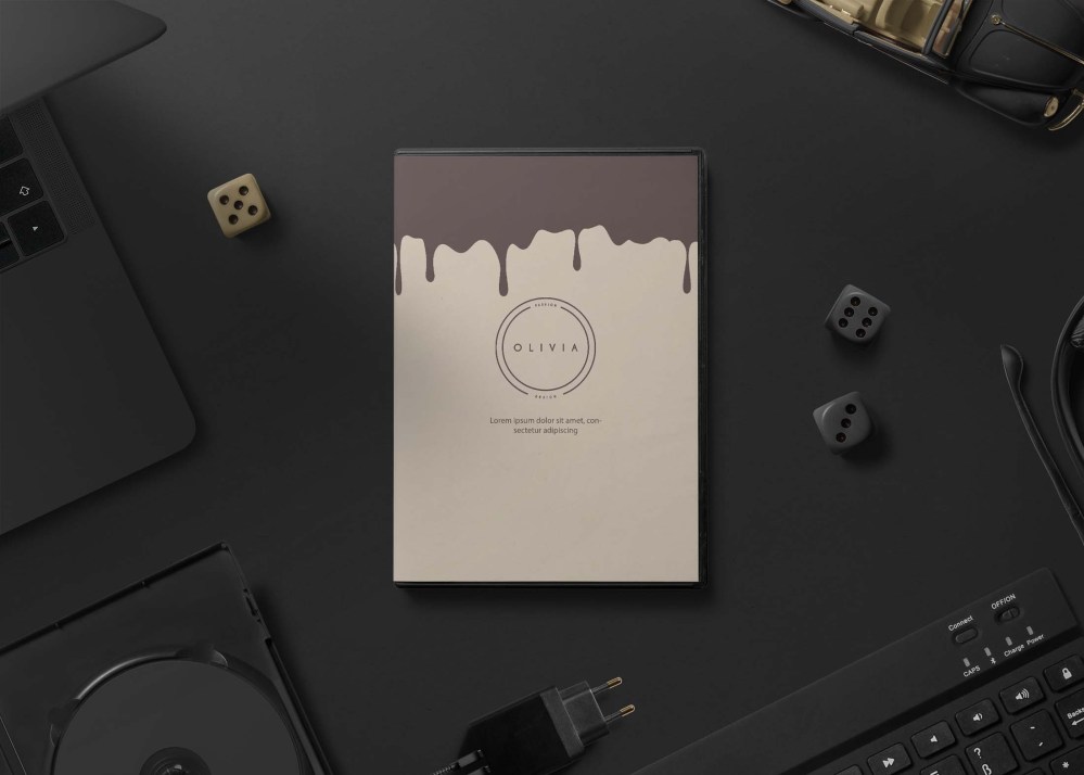 Free Black DVD Screen Mockup - Graphicfolks