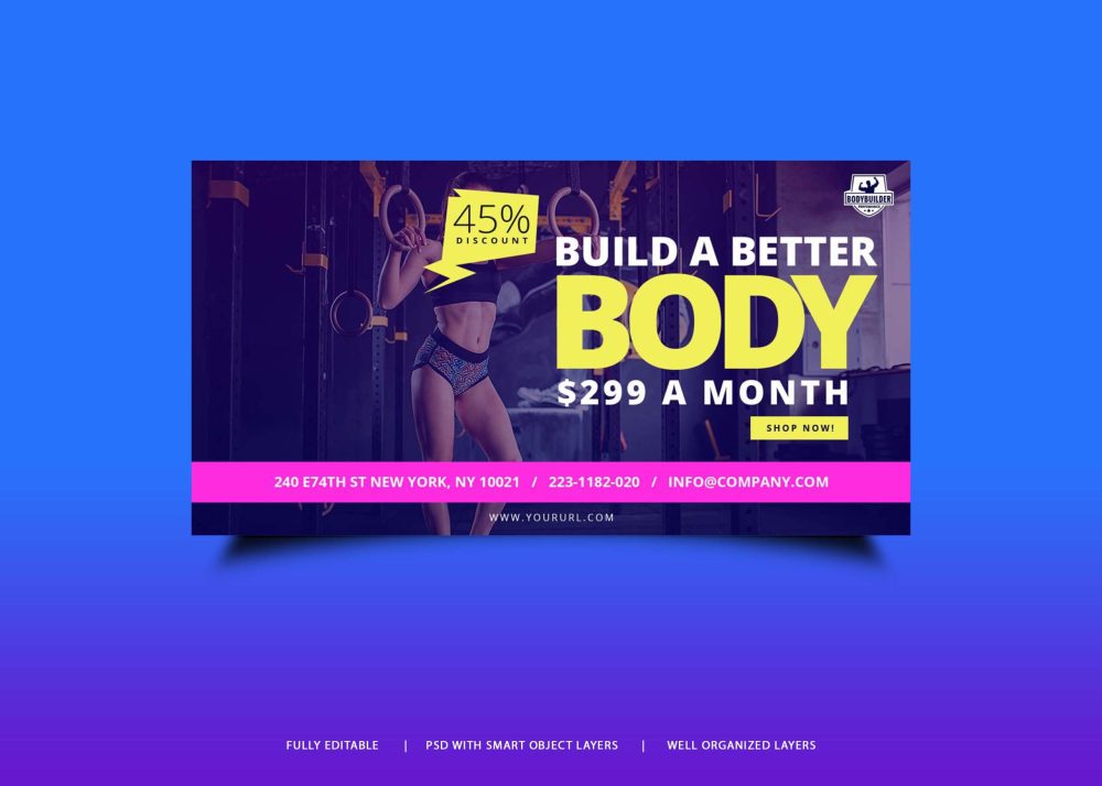 Free Body Fitness Banner - Graphicfolks