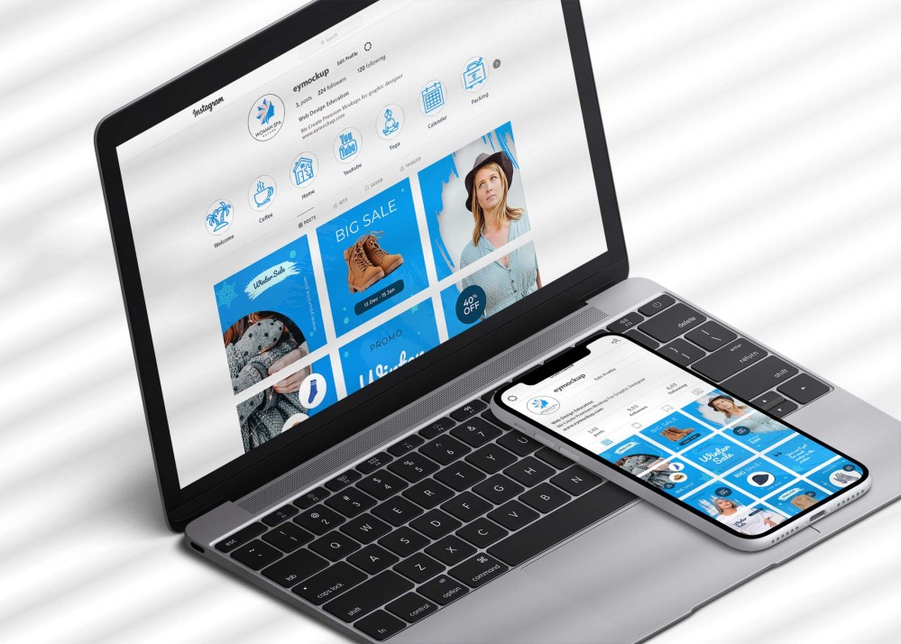 Free Social Account Profile Mockup - Graphicfolks