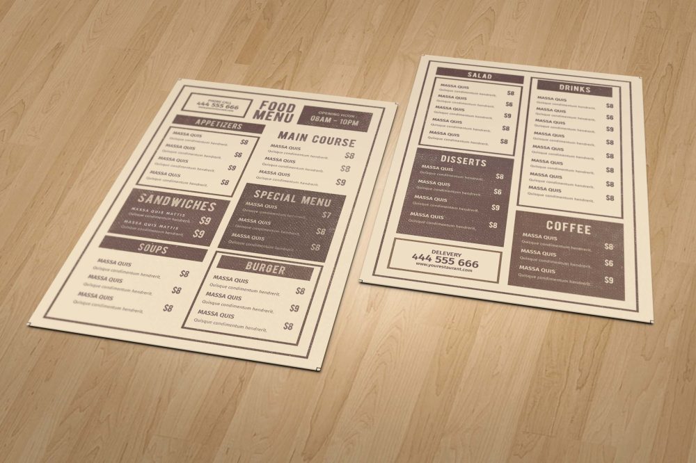 English Menu Design - Graphic Folks