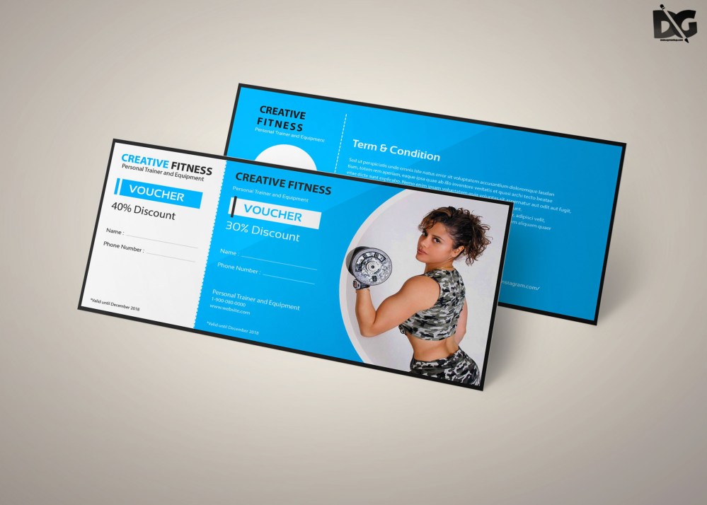 GYM Gift Card Template - Graphic Folks