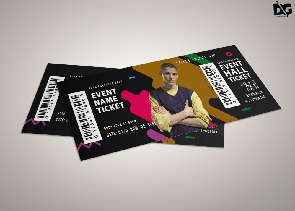 Hall Ticket Gift Card Template - Graphic Folks