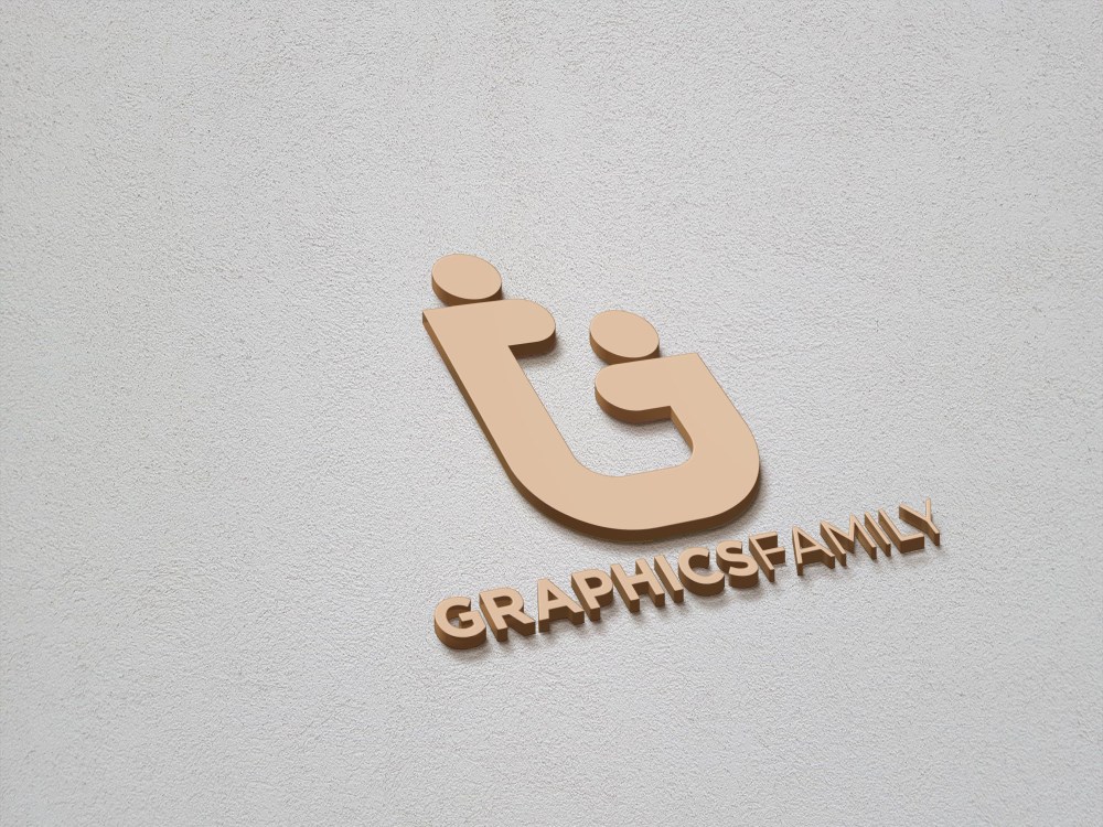 Free Photoshop 3D Golden Logo Mockup