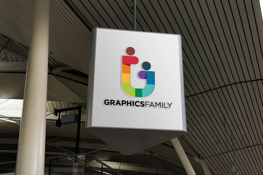 Hanging Board Logo Mockup