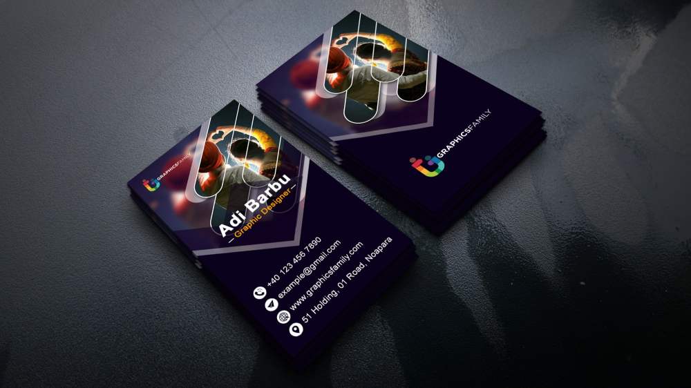 Modern Vertical Visiting Card Design