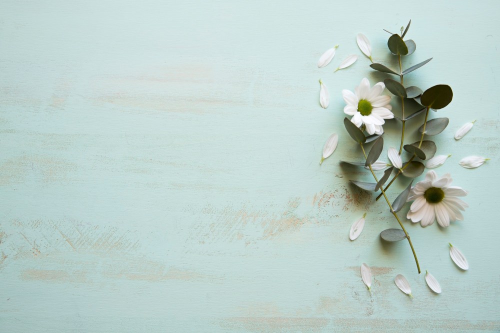 Background with flower on right