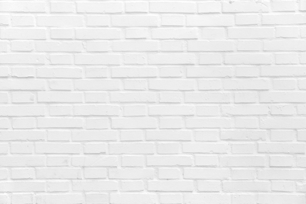 Brick wall painted in white
