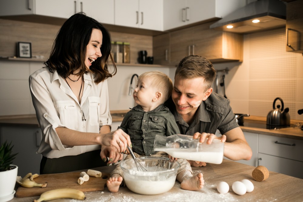 Family in the kitchen