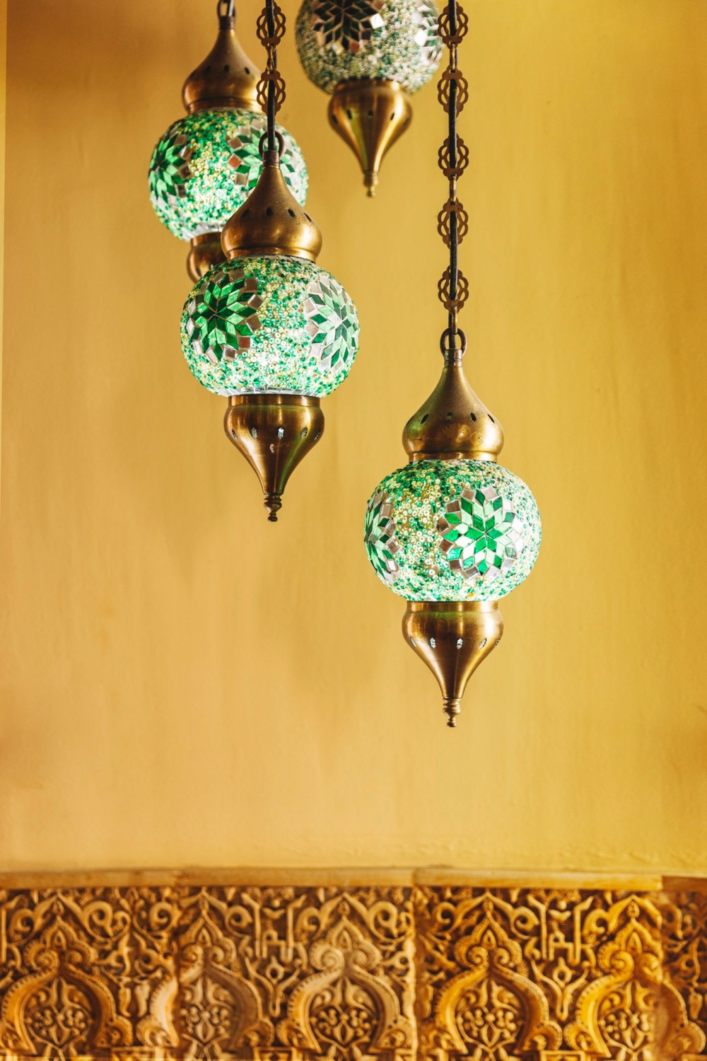 Lamps in arab restaurant