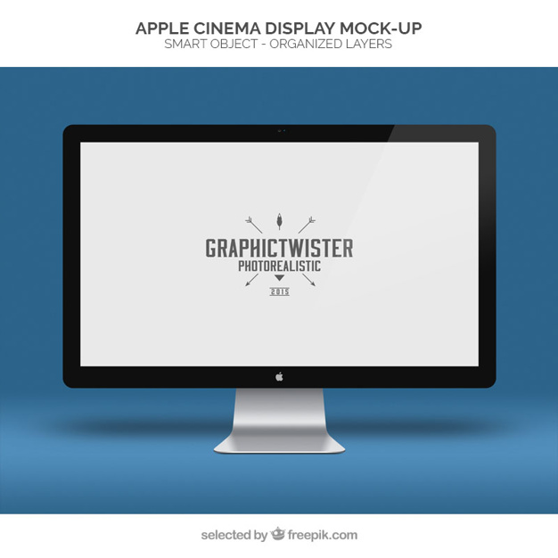 Apple cinema display mockup