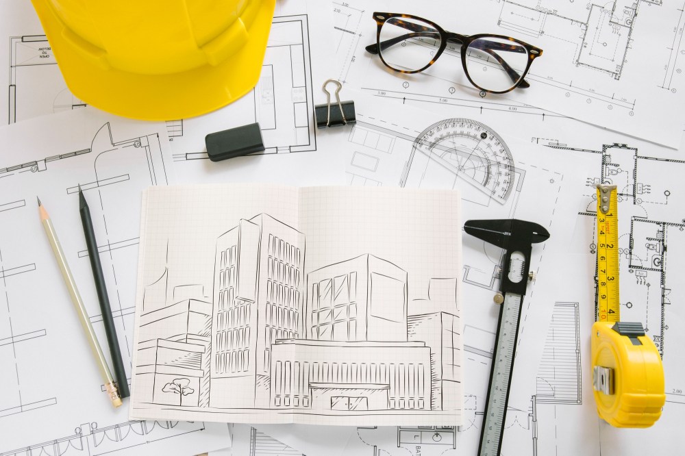 Architecture composition with paper mockup