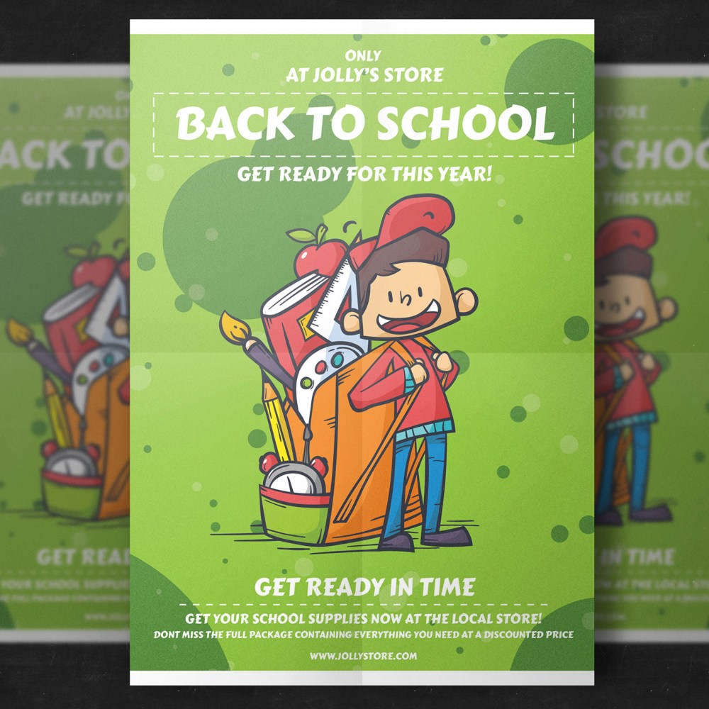 Back to school flyer template
