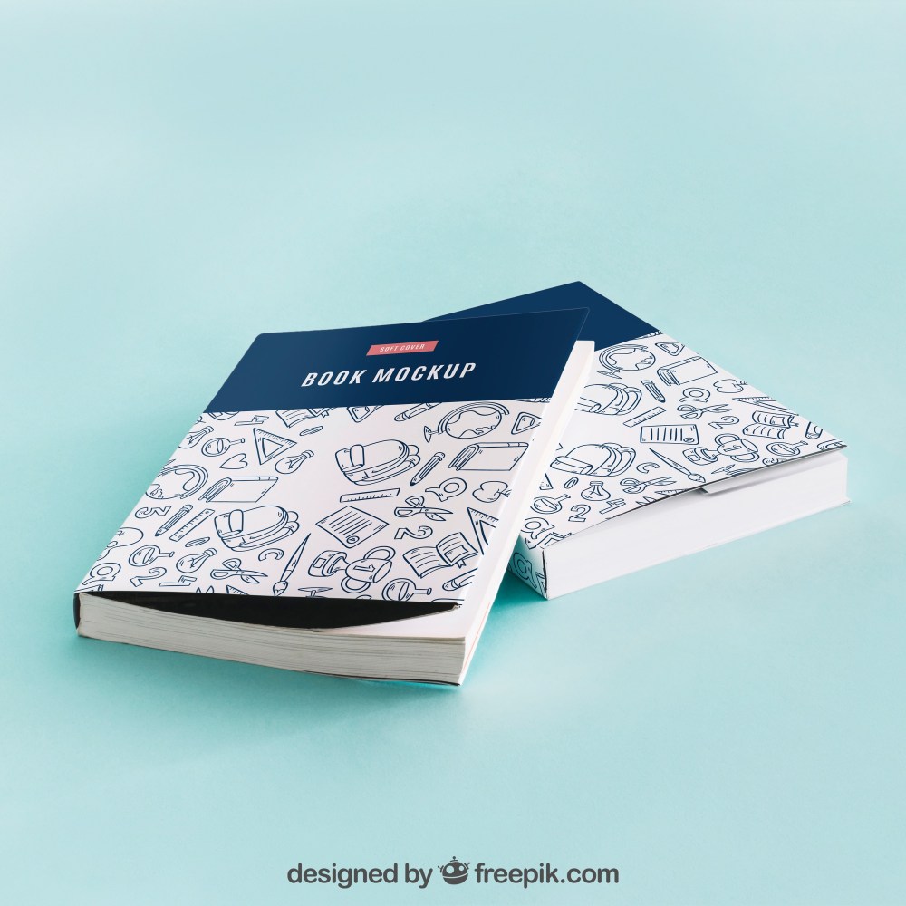 Book cover mockup of two