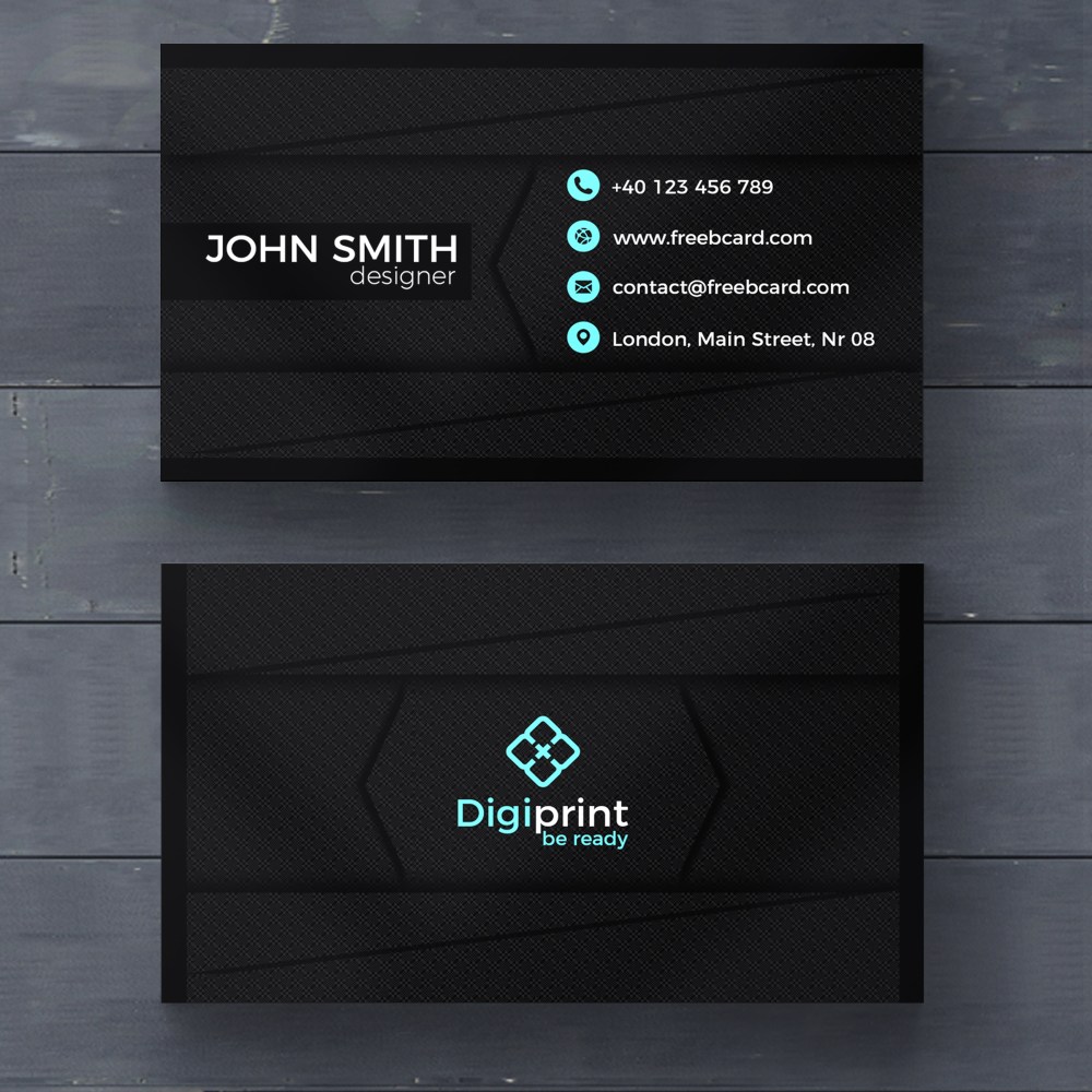 Dark business card template