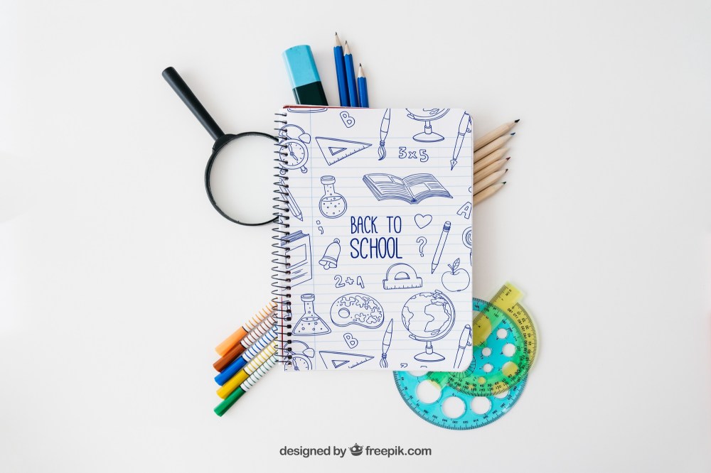 Decorative back to school mockup