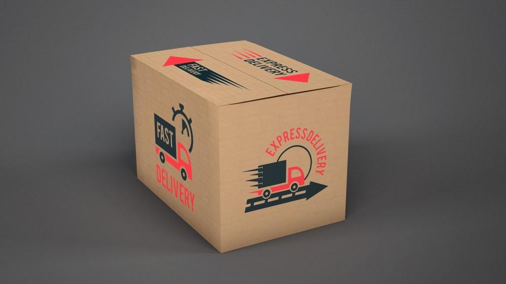 Delivery box mockup
