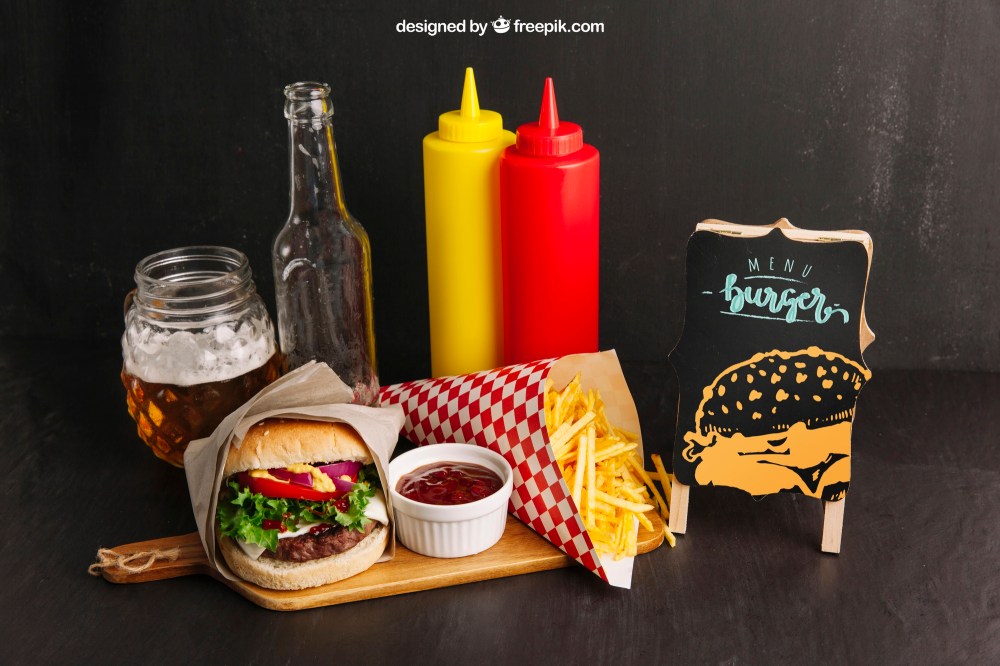 Fast food restaurant mockup