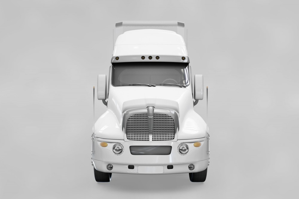 Front view of truck mockup