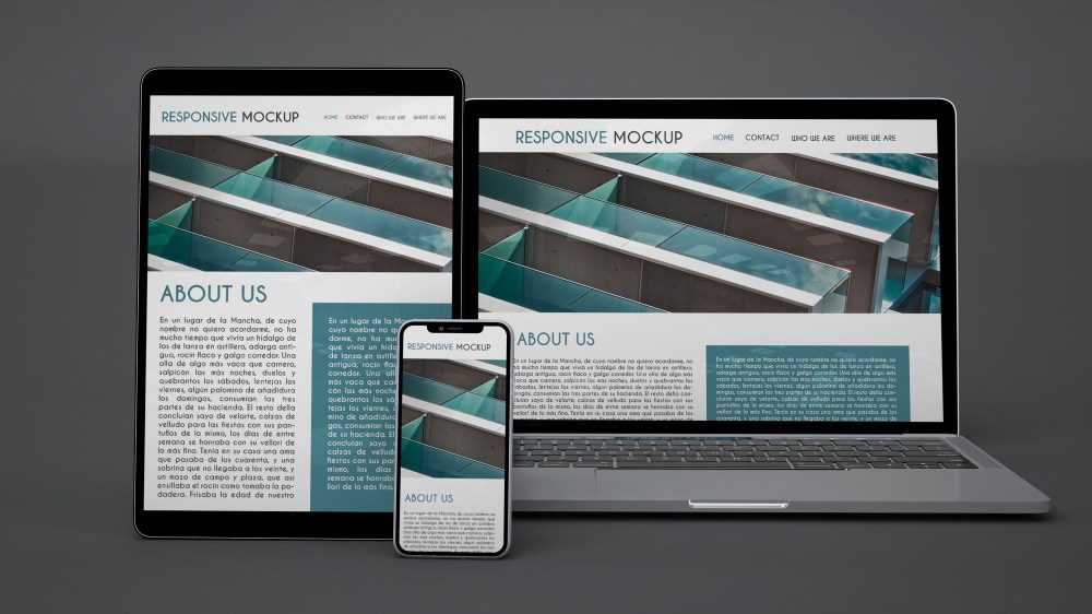 Mockup of electronic devices