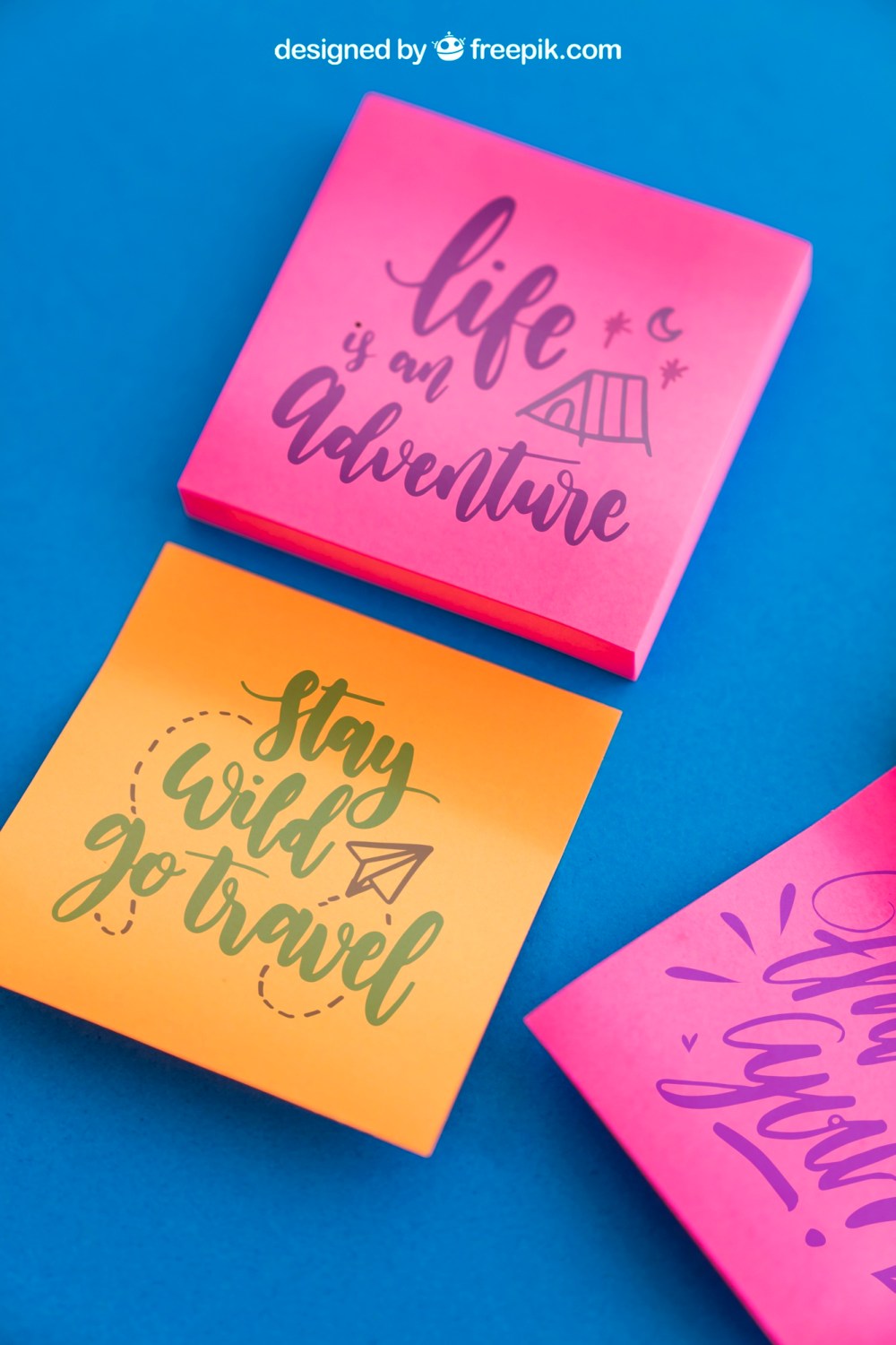 Mockup of some adhesive notes
