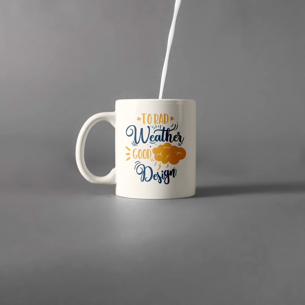 Mug mockup with milk