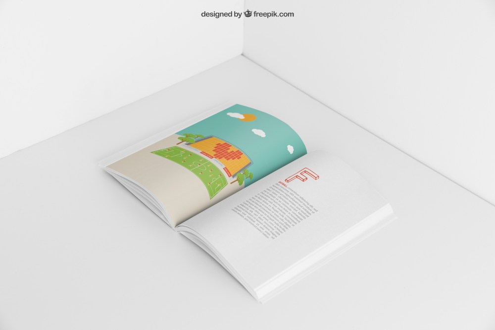 Open booklet mockup