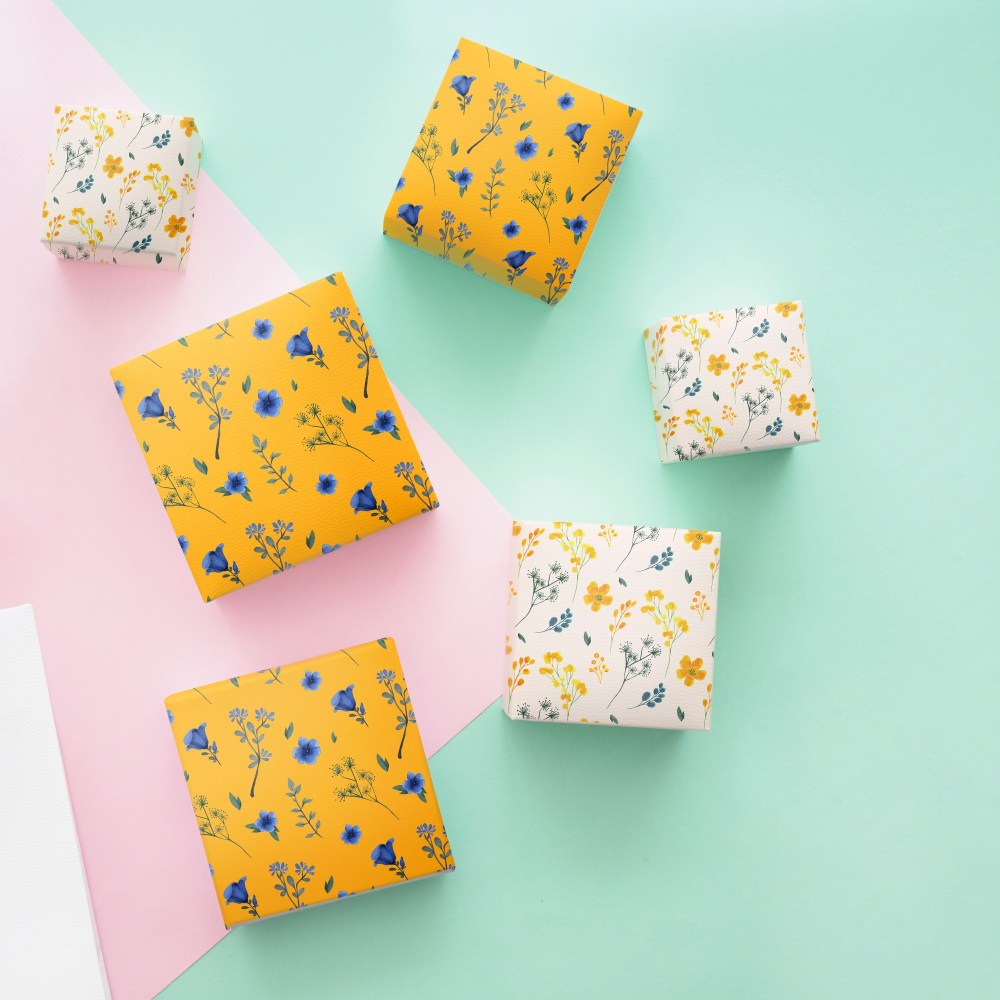 Packaging mockup with various jewelry boxes